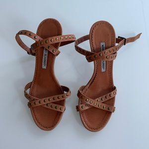 Manolo Blahnik Tan studded sandals
